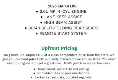 2025 Kia K4 LXS FWD
