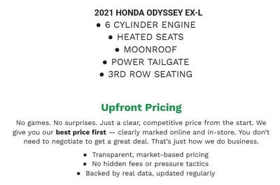 2021 Honda Odyssey EX-L Auto