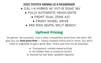 2025 Toyota Sienna LE 8 Passenger