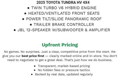 2025 Toyota Tundra 4WD 1794 Edition Hybrid CrewMax 5.5' Bed