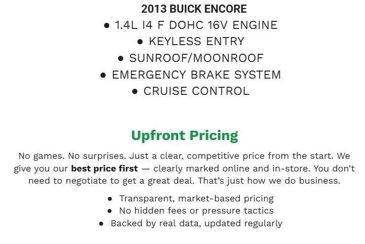 2013 Buick Encore FWD 4dr Convenience