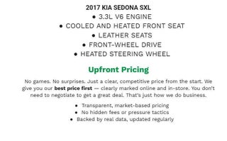 2017 Kia Sedona SXL