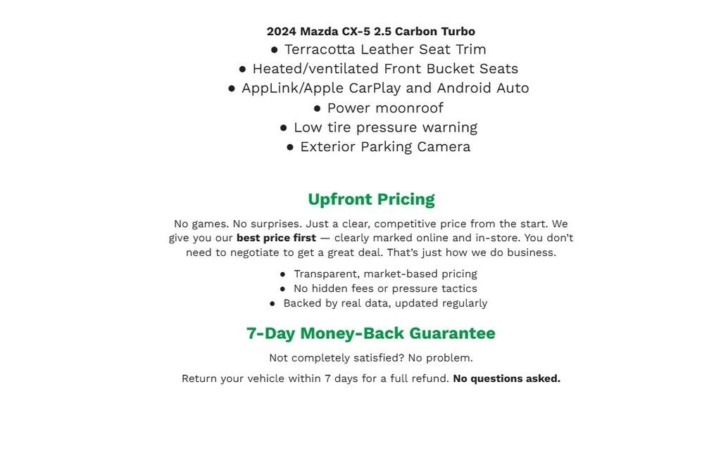 2024 Mazda Mazda CX-5 2.5 Carbon Turbo AWD