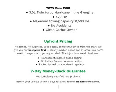 2025 RAM 1500 Rebel 4x4 Crew Cab 5'7 Box