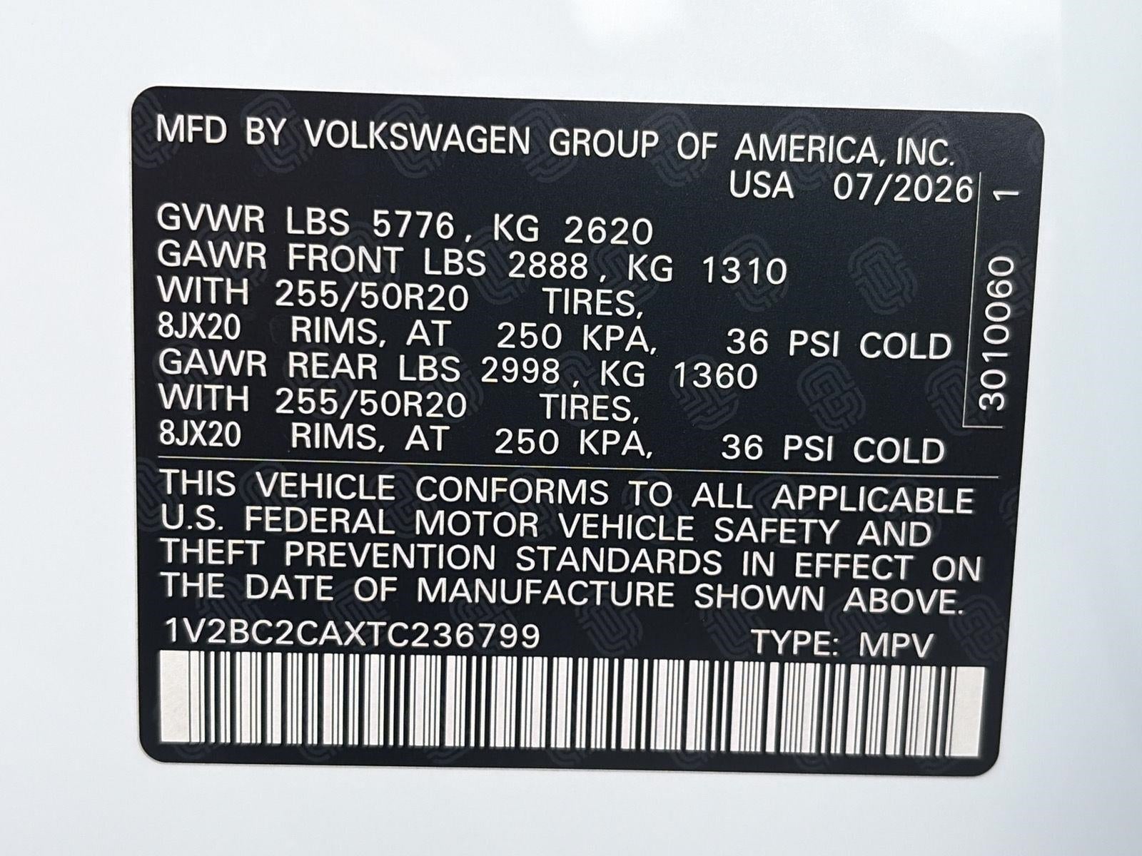 2026 Volkswagen Atlas Cross Sport 2.0T SEL 4MOTION