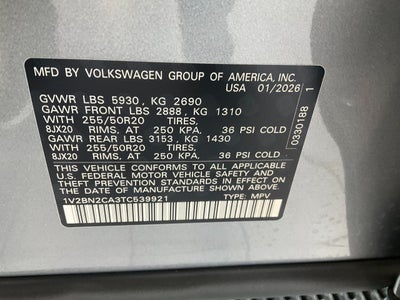 2026 Volkswagen Atlas 2.0T SEL 4MOTION