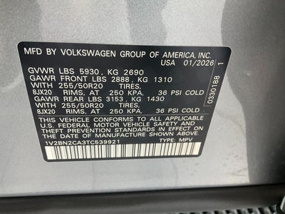 2026 Volkswagen Atlas 2.0T SEL 4MOTION