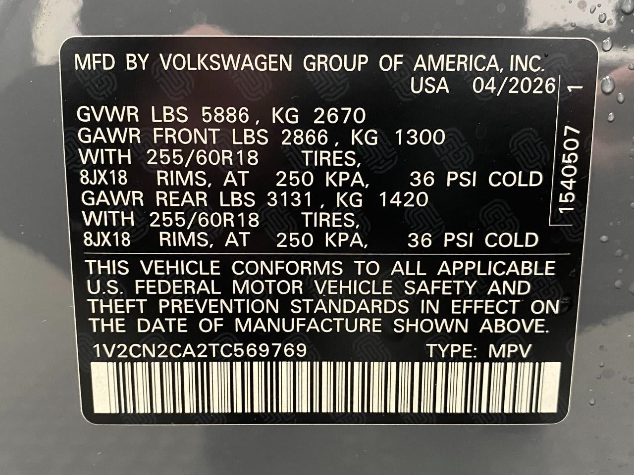 2026 Volkswagen Atlas 2.0T Peak Edition 4MOTION