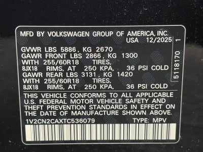 2026 Volkswagen Atlas 2.0T Peak Edition 4MOTION