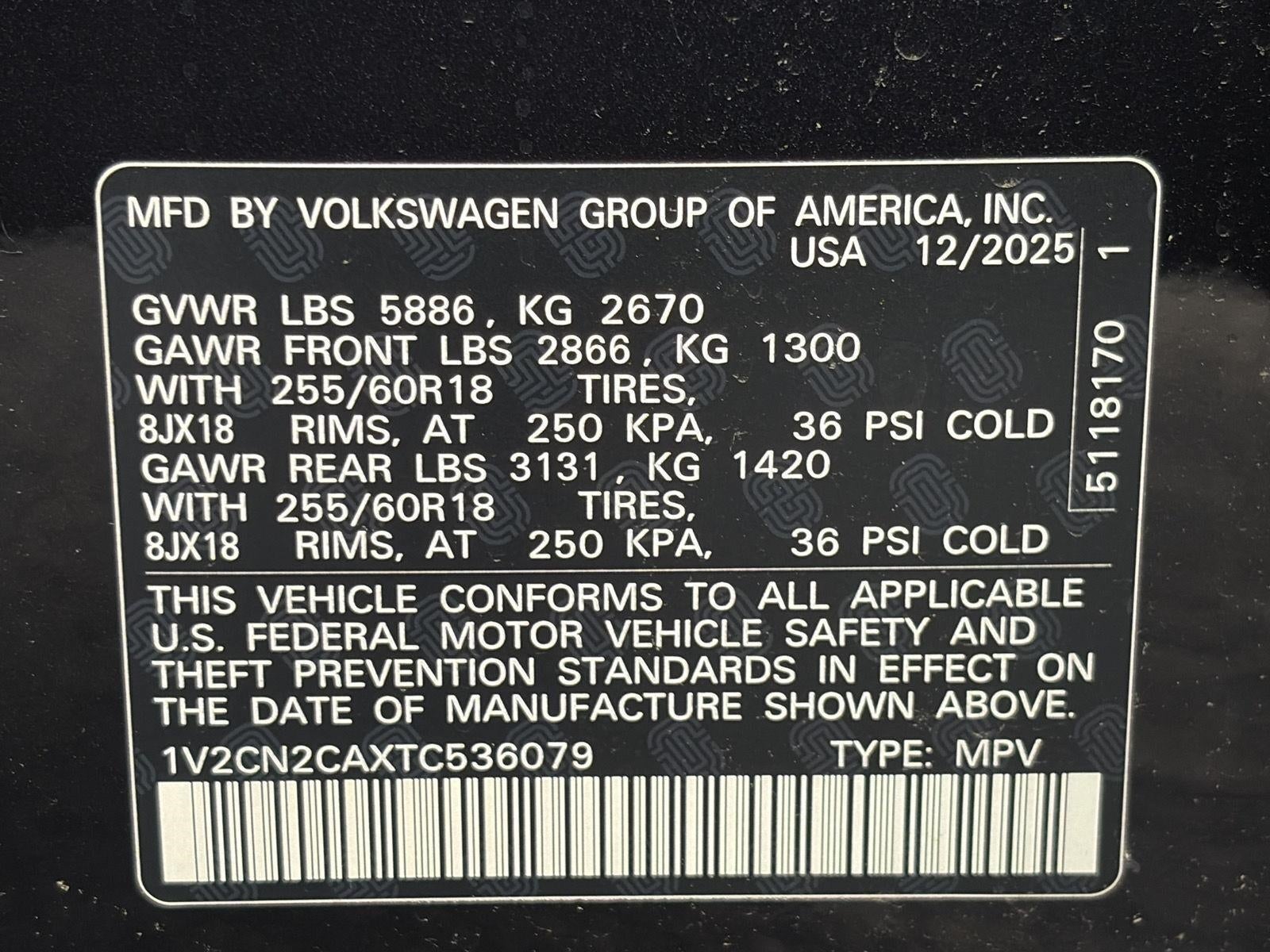 2026 Volkswagen Atlas 2.0T Peak Edition 4MOTION