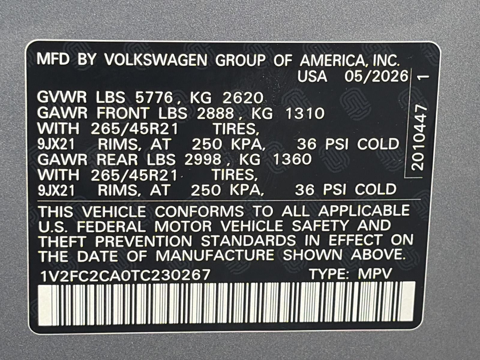 2026 Volkswagen Atlas Cross Sport 2.0T SEL Premium R-Line 4MOTION