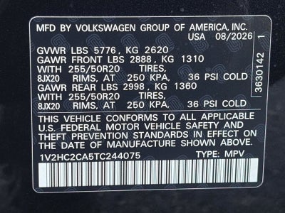 2026 Volkswagen Atlas Cross Sport 2.0T SE w/Technology 4MOTION