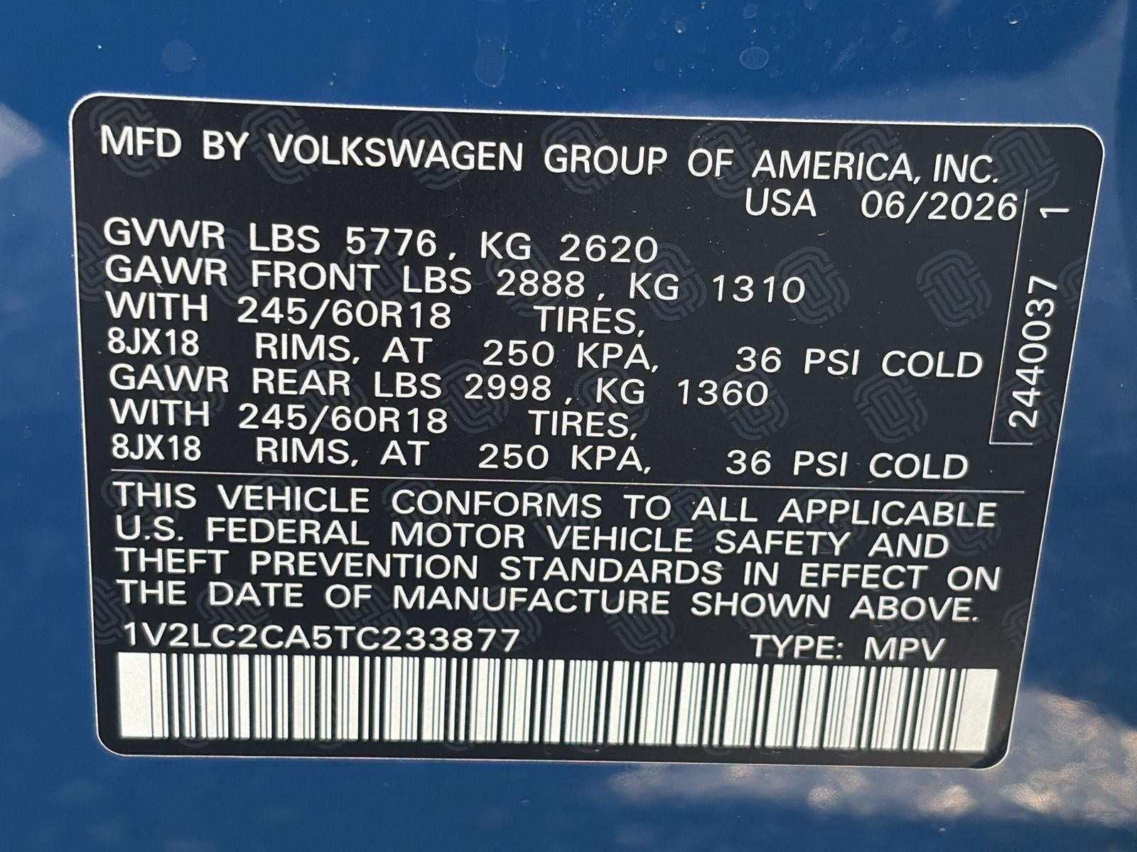 2026 Volkswagen Atlas Cross Sport 2.0T SE 4MOTION