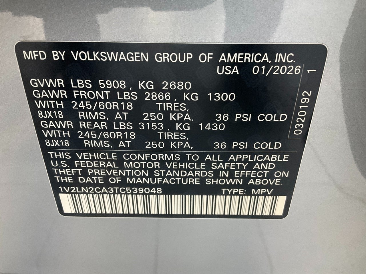 2026 Volkswagen Atlas 2.0T SE 4MOTION