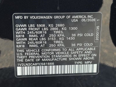 2026 Volkswagen Atlas 2.0T SE 4MOTION