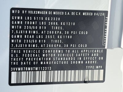 2026 Volkswagen Tiguan SE 4MOTION