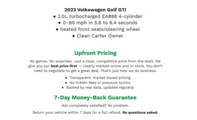 2023 Volkswagen Golf GTI 2.0T 40th Anniversary Edition Manual