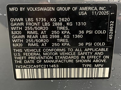 2026 Volkswagen Atlas Cross Sport 2.0T SEL R-Line Black 4MOTION