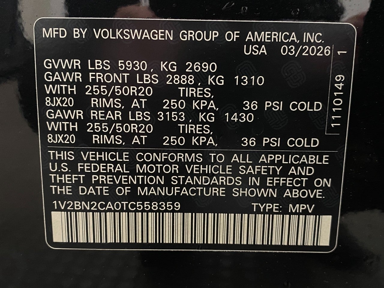 2026 Volkswagen Atlas 2.0T SEL 4MOTION