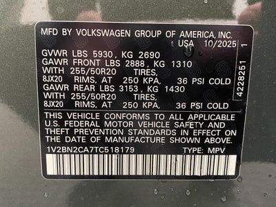 2026 Volkswagen Atlas 2.0T SEL 4MOTION