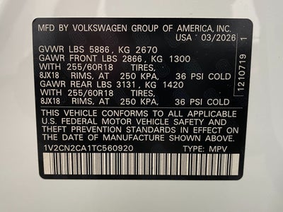 2026 Volkswagen Atlas 2.0T Peak Edition 4MOTION