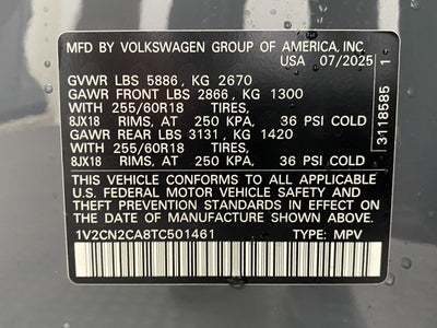 2026 Volkswagen Atlas 2.0T Peak Edition 4MOTION