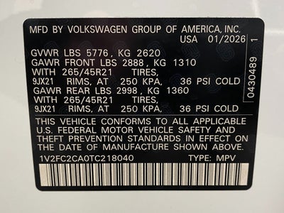 2026 Volkswagen Atlas Cross Sport 2.0T SEL Premium R-Line 4MOTION