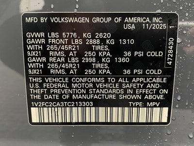 2026 Volkswagen Atlas Cross Sport 2.0T SEL Premium R-Line 4MOTION