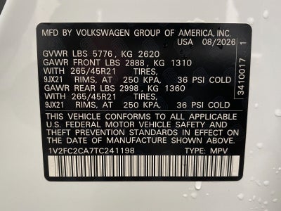 2026 Volkswagen Atlas Cross Sport 2.0T SEL Premium R-Line 4MOTION