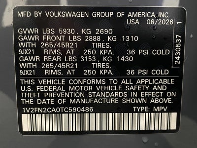 2026 Volkswagen Atlas 2.0T SEL Premium R-Line 4MOTION