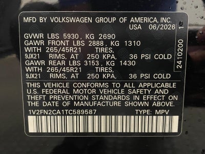 2026 Volkswagen Atlas 2.0T SEL Premium R-Line 4MOTION