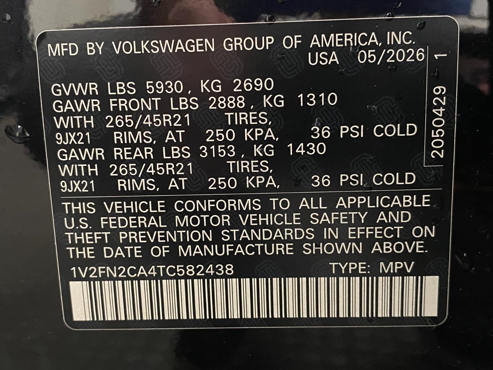 2026 Volkswagen Atlas 2.0T SEL Premium R-Line 4MOTION