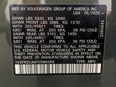 2026 Volkswagen Atlas 2.0T SEL Premium R-Line 4MOTION