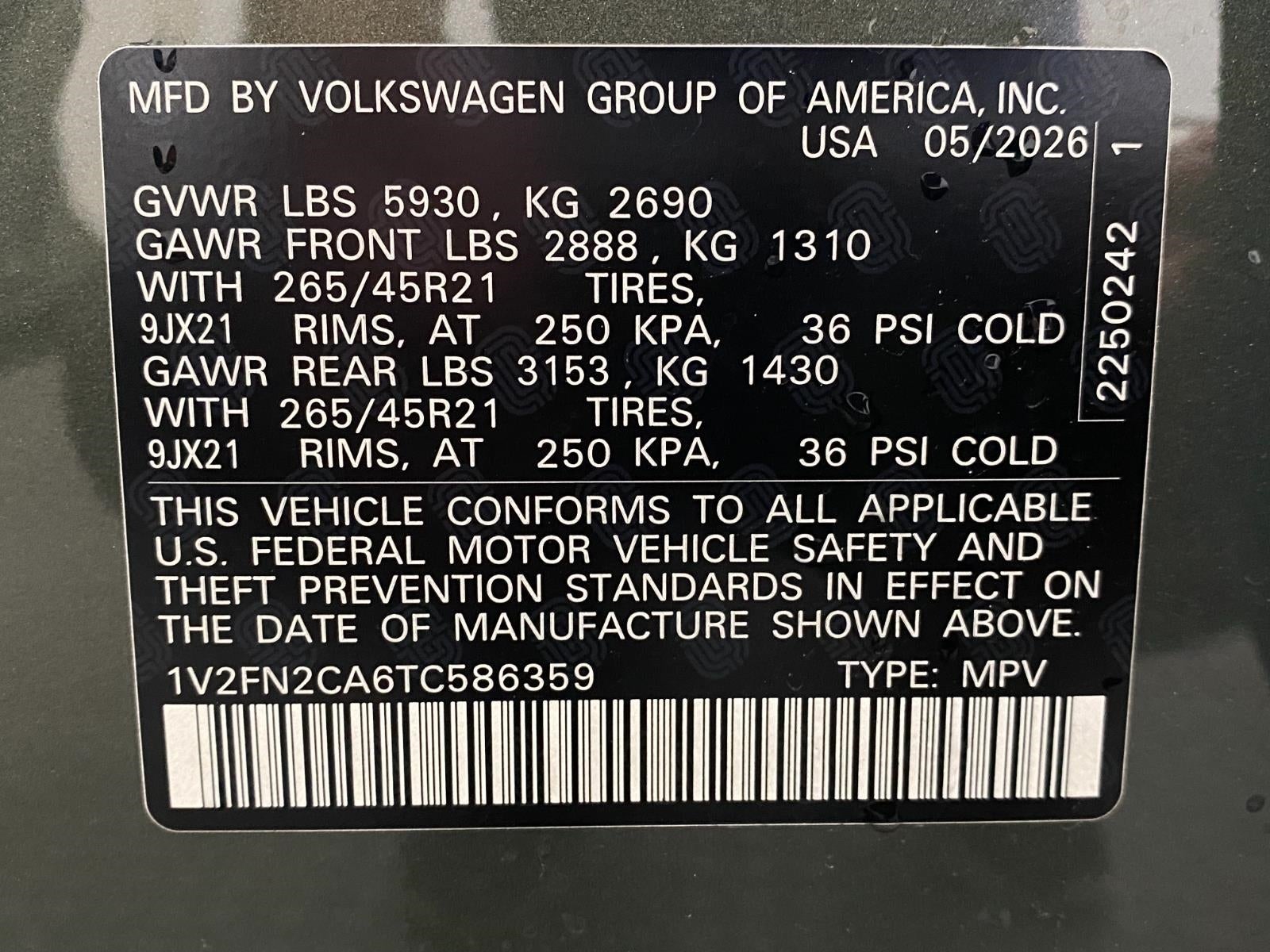 2026 Volkswagen Atlas 2.0T SEL Premium R-Line 4MOTION