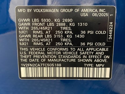 2026 Volkswagen Atlas 2.0T SEL Premium R-Line 4MOTION