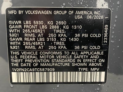 2026 Volkswagen Atlas 2.0T SEL Premium R-Line 4MOTION