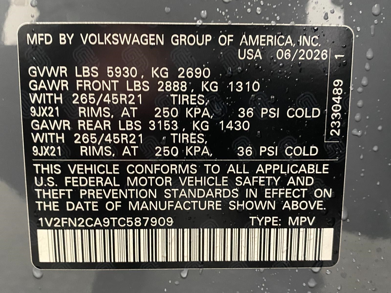 2026 Volkswagen Atlas 2.0T SEL Premium R-Line 4MOTION