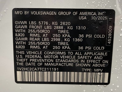 2026 Volkswagen Atlas Cross Sport 2.0T SE w/Technology 4MOTION