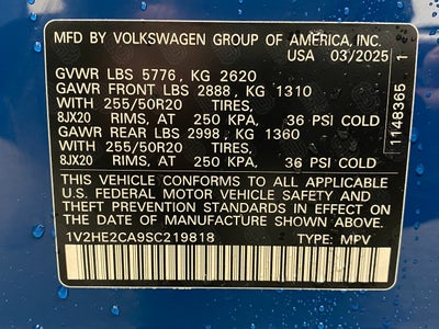 2025 Volkswagen Atlas Cross Sport 2.0T SE w/Technology 4MOTION