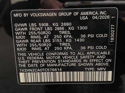 2026 Volkswagen Atlas 2.0T SE w/Technology 4MOTION