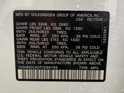 2026 Volkswagen Atlas 2.0T SE w/Technology 4MOTION