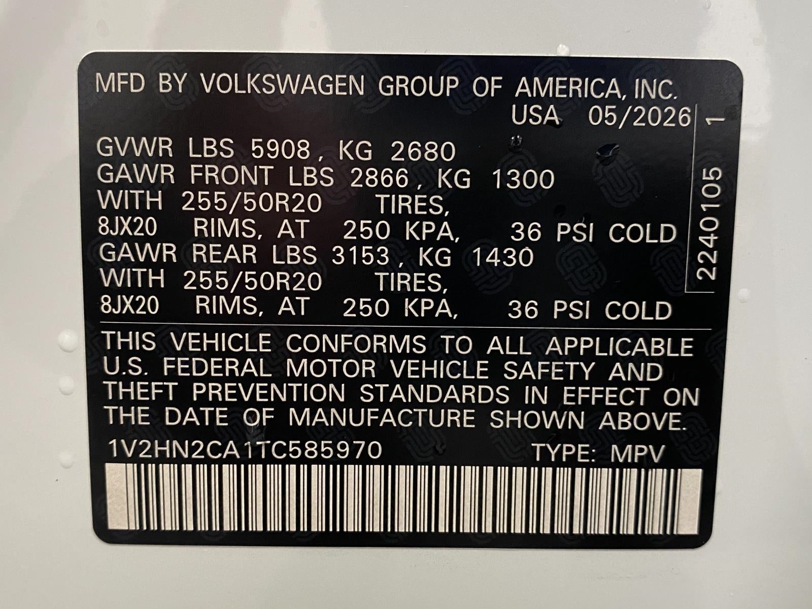 2026 Volkswagen Atlas 2.0T SE w/Technology 4MOTION