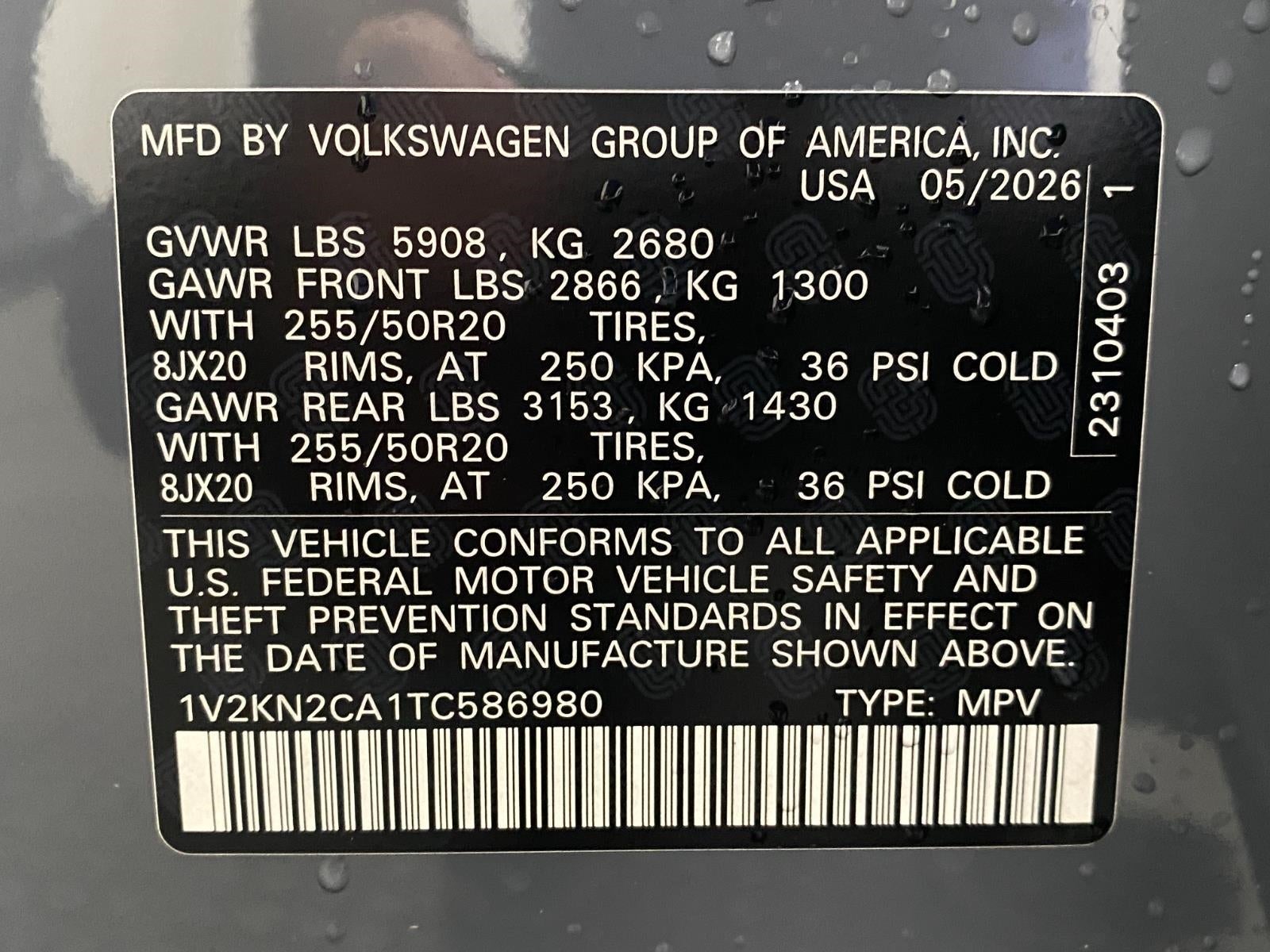 2026 Volkswagen Atlas 2.0T SE w/Technology 4MOTION