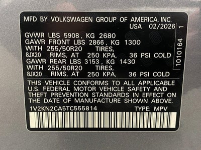 2026 Volkswagen Atlas 2.0T SE w/Technology 4MOTION