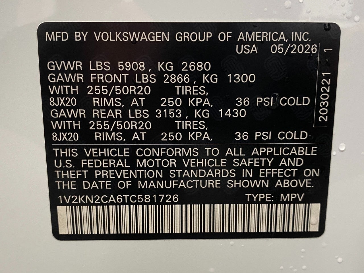 2026 Volkswagen Atlas 2.0T SE w/Technology 4MOTION