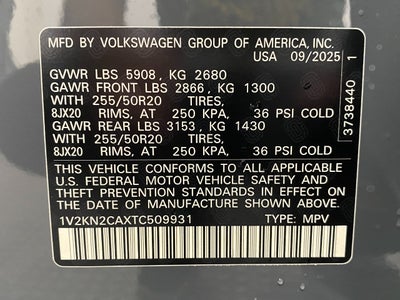 2026 Volkswagen Atlas 2.0T SE w/Technology 4MOTION