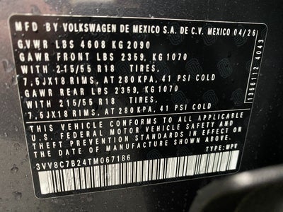 2026 Volkswagen Taos S 4MOTION