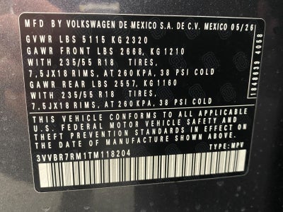 2026 Volkswagen Tiguan S 4MOTION