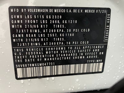 2025 Volkswagen Tiguan 2.0T S 4MOTION