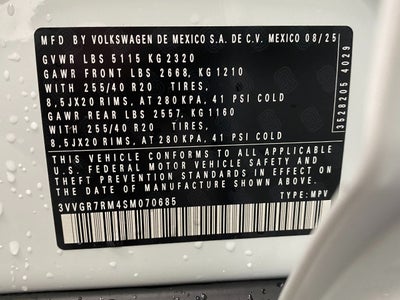 2025 Volkswagen Tiguan 2.0T SE R-Line Black 4MOTION